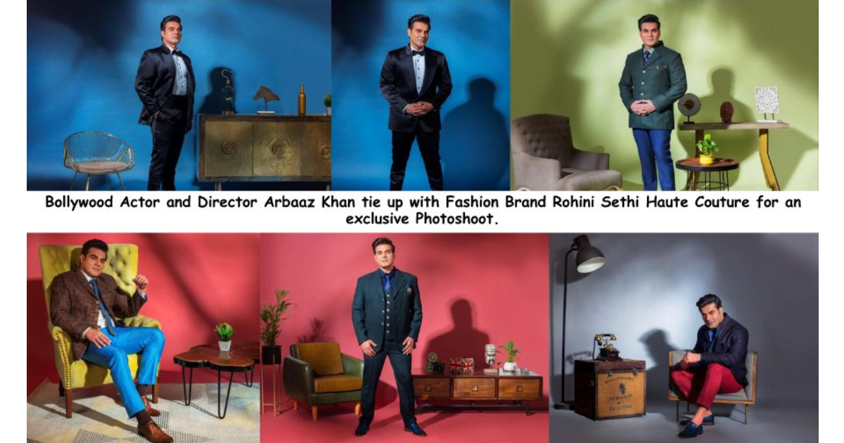 Bollywood Actor and Director Arbaaz Khan tie up with Fashion Brand Rohini Sethi Haute Couture for an exclusive Photoshoot